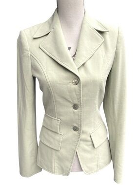 Vintage Jacqueline Conoir Celery Green Tailored Blazer (4)
